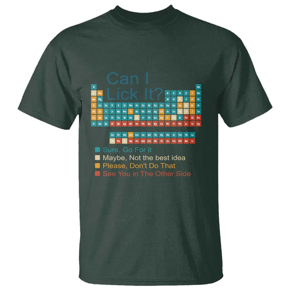 Can I Lick It Periodic Table T Shirt Funny Chemistry Science Teacher Student - Wonder Print Shop