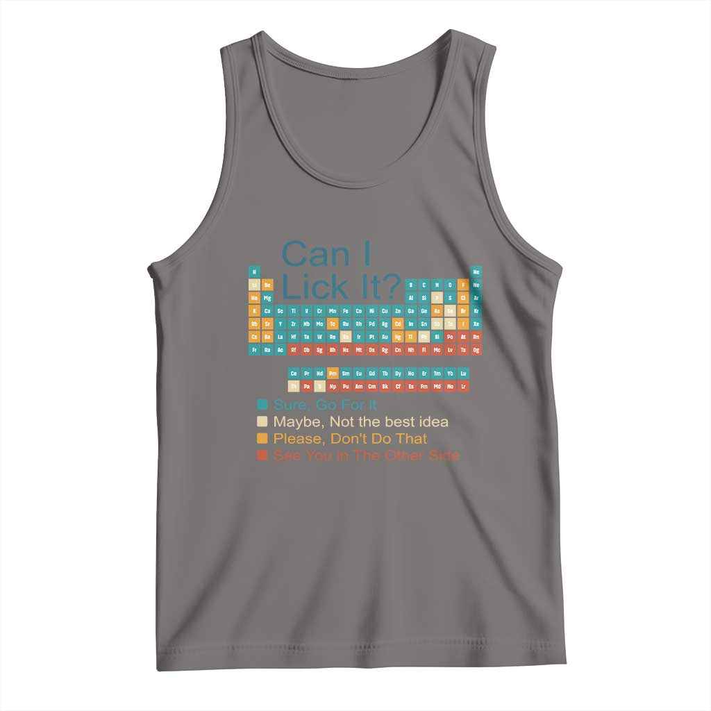 Can I Lick It Periodic Table Tank Top Funny Chemistry Science Teacher Student - Wonder Print Shop