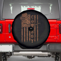 Retro Cowboy Spare Tire Cover USA Flag Texas Western Country Rodeo Southern