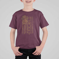 Retro Cowboy T Shirt For Kid USA Flag Texas Western Country Rodeo Southern