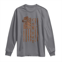 Retro Cowboy Long Sleeve Shirt USA Flag Texas Western Country Rodeo Southern