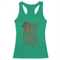 Retro Cowboy Racerback Tank Top USA Flag Texas Western Country Rodeo Southern