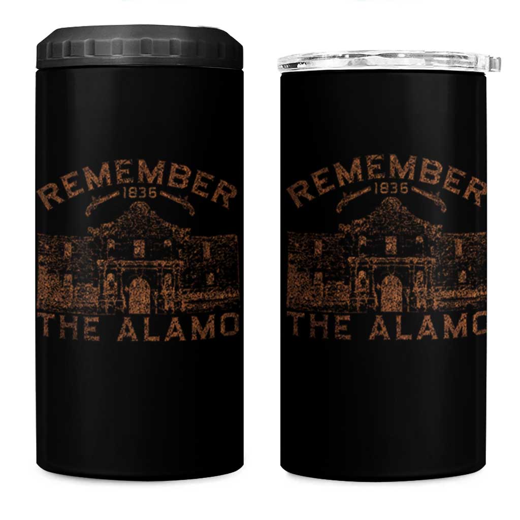 Remember The Alamo 4 in 1 Can Cooler Tumbler Texas Souvenir History San Antonio Pride - Wonder Print Shop