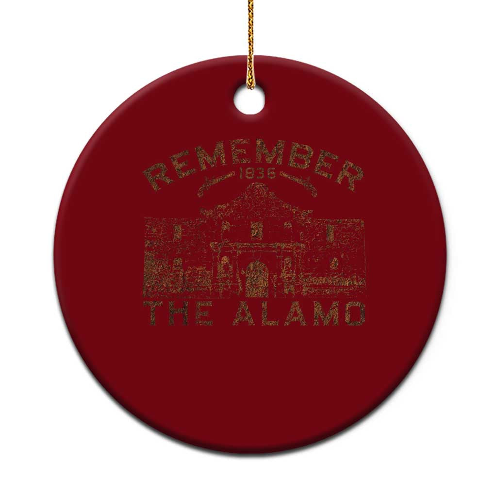 Remember The Alamo Ceramic Ornament Texas Souvenir History San Antonio Pride - Wonder Print Shop