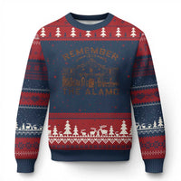 Remember The Alamo Ugly Christmas Sweater Texas Souvenir History San Antonio Pride - Wonder Print Shop