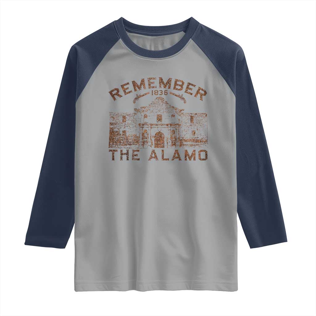 Remember The Alamo Raglan Shirt Texas Souvenir History San Antonio Pride - Wonder Print Shop