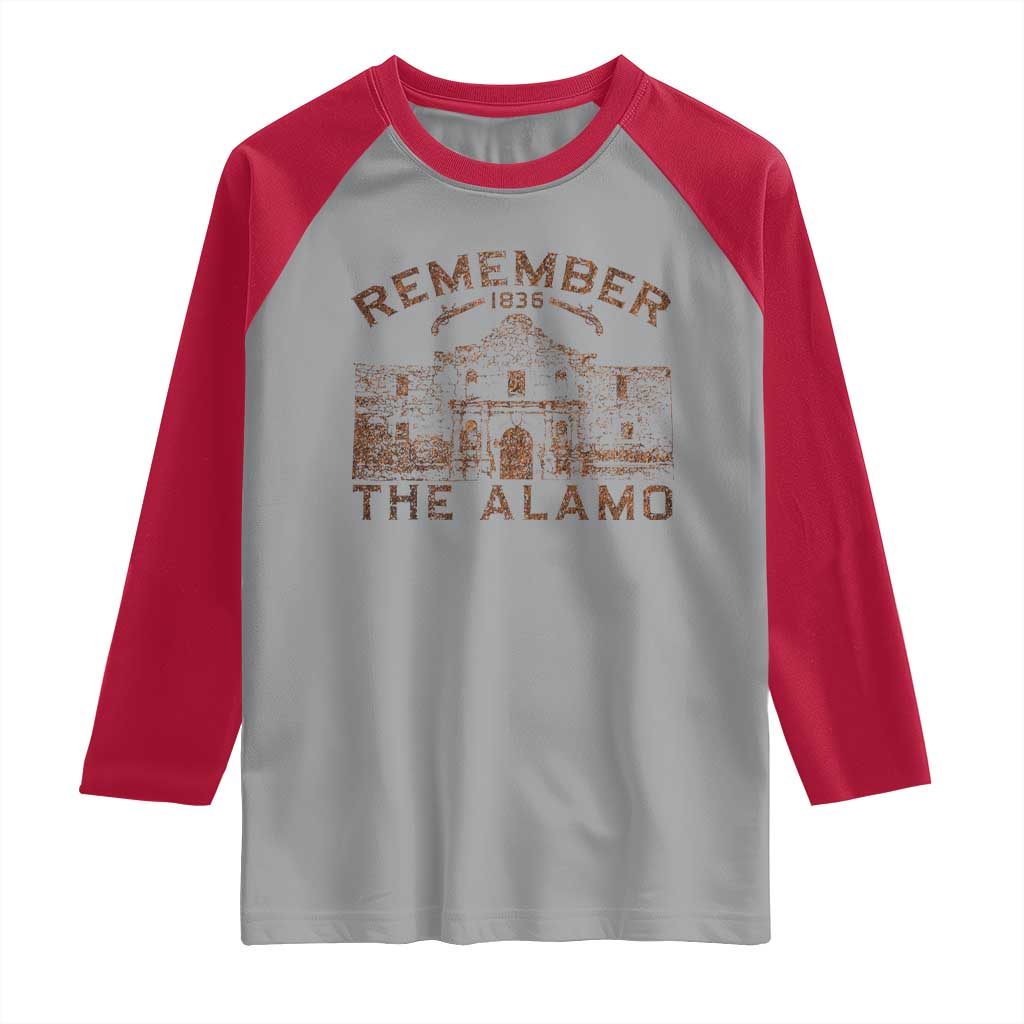 Remember The Alamo Raglan Shirt Texas Souvenir History San Antonio Pride - Wonder Print Shop