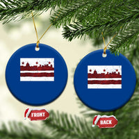 Washington DC Flag Ceramic Ornament