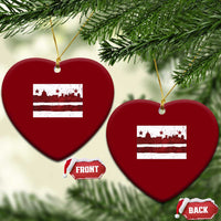Washington DC Flag Ceramic Ornament