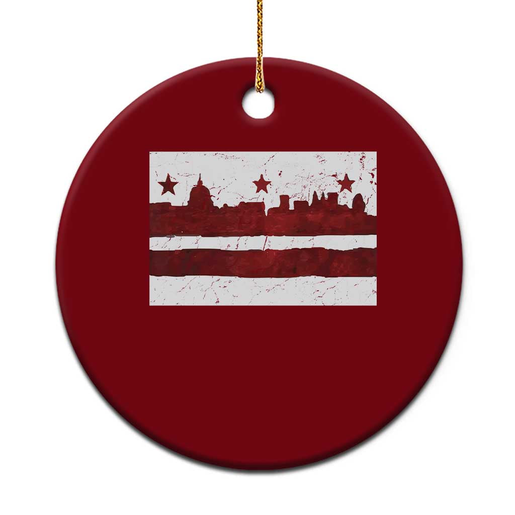 Washington DC Flag Ceramic Ornament