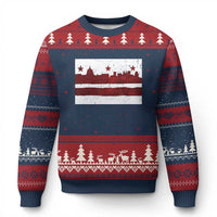 Washington DC Flag Ugly Christmas Sweater