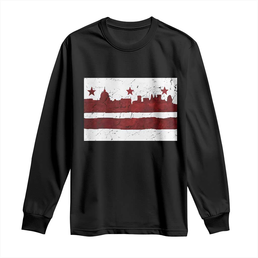 Washington DC Flag Long Sleeve Shirt