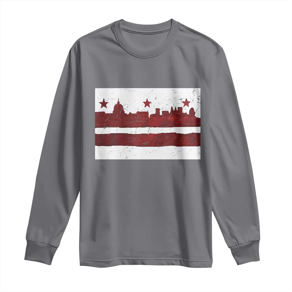 Washington DC Flag Long Sleeve Shirt