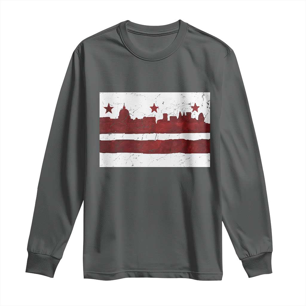 Washington DC Flag Long Sleeve Shirt