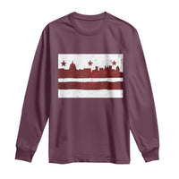 Washington DC Flag Long Sleeve Shirt