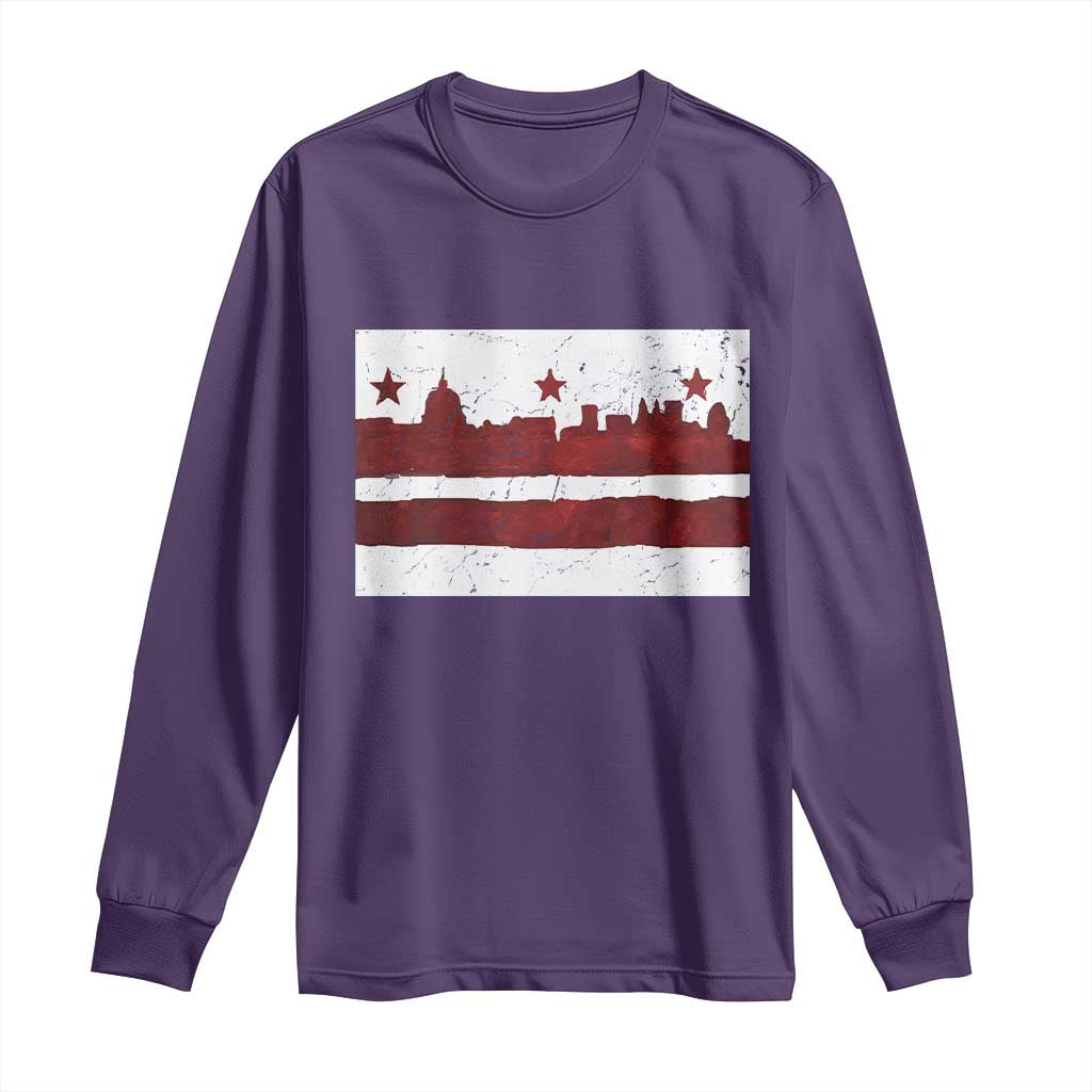 Washington DC Flag Long Sleeve Shirt