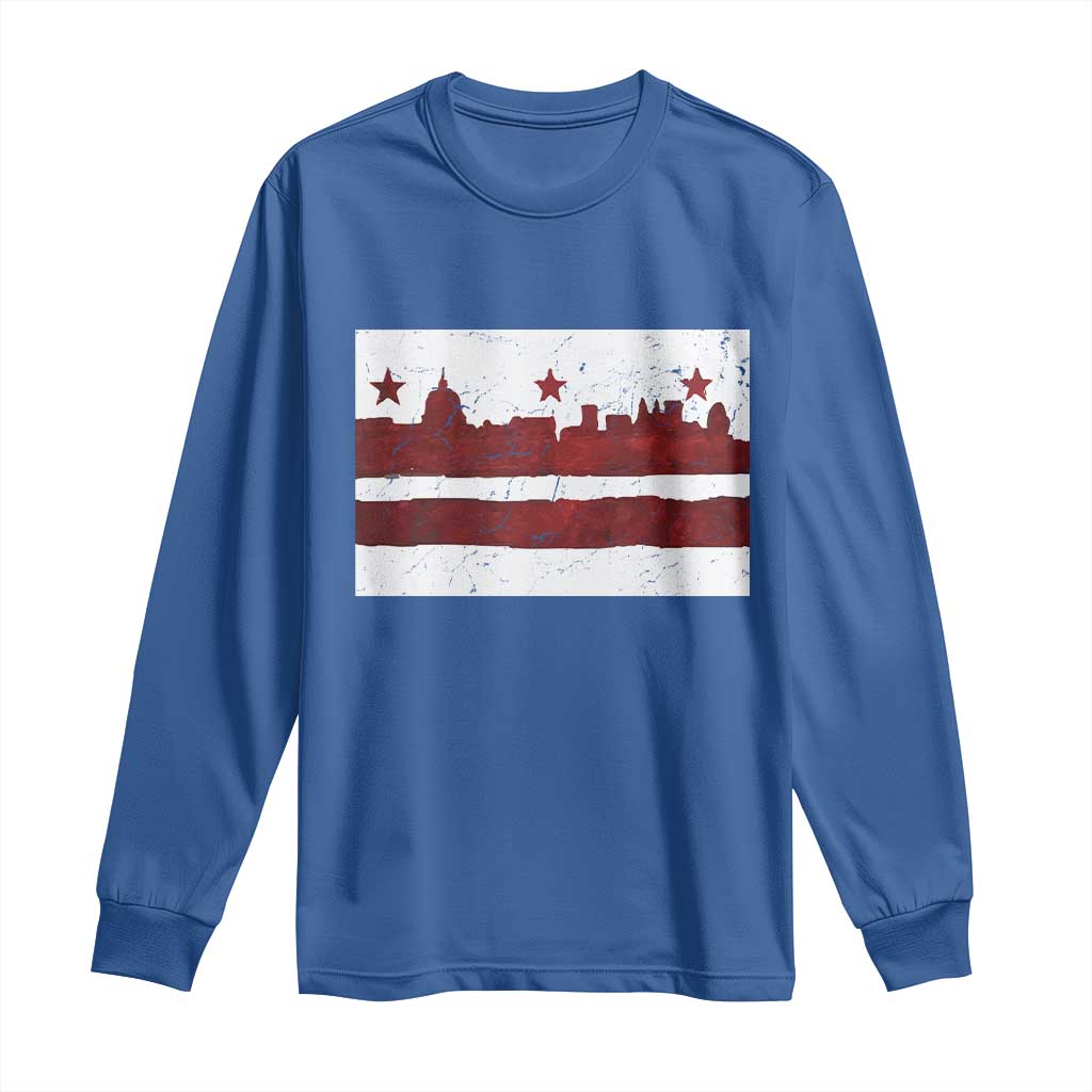 Washington DC Flag Long Sleeve Shirt