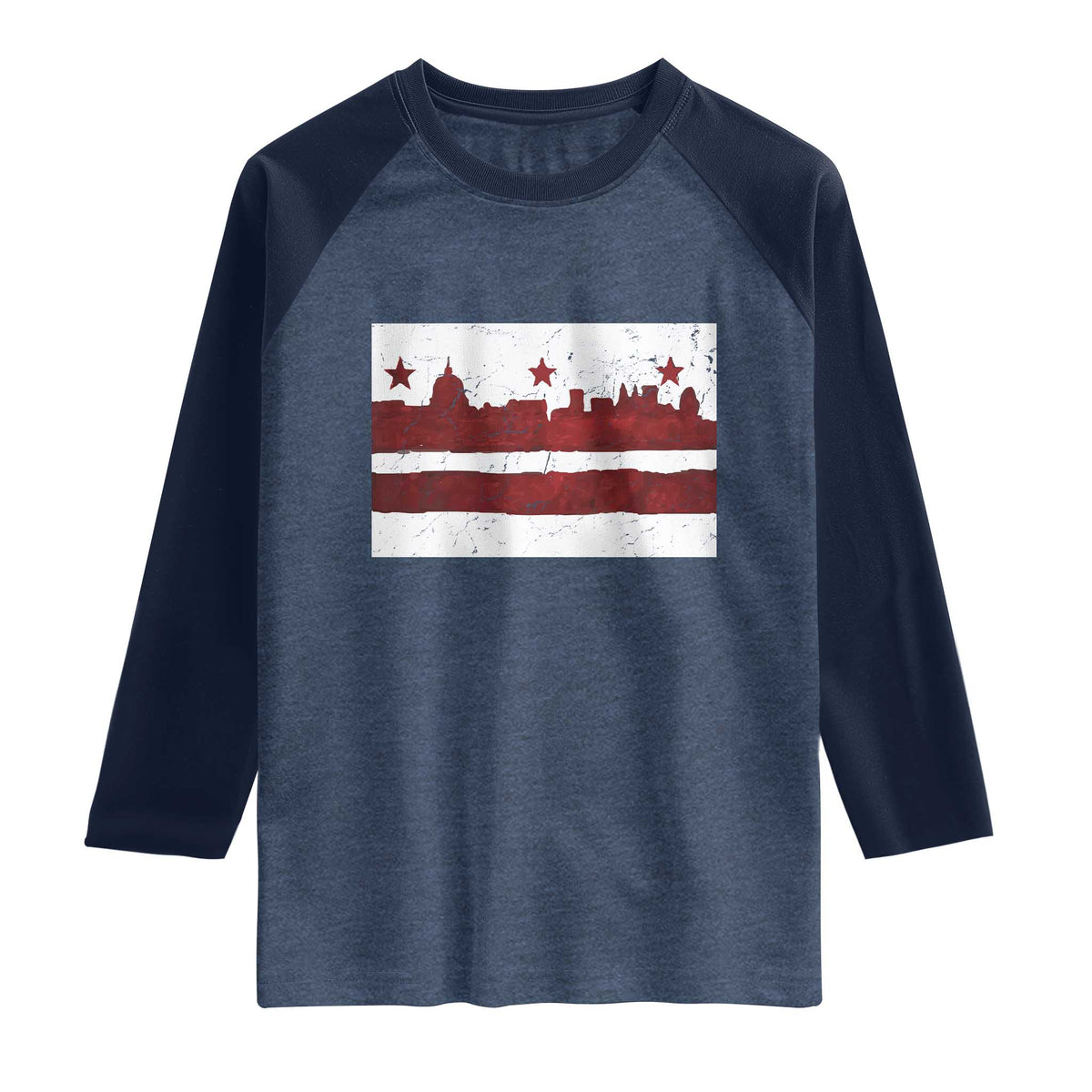 Washington DC Flag Raglan Shirt
