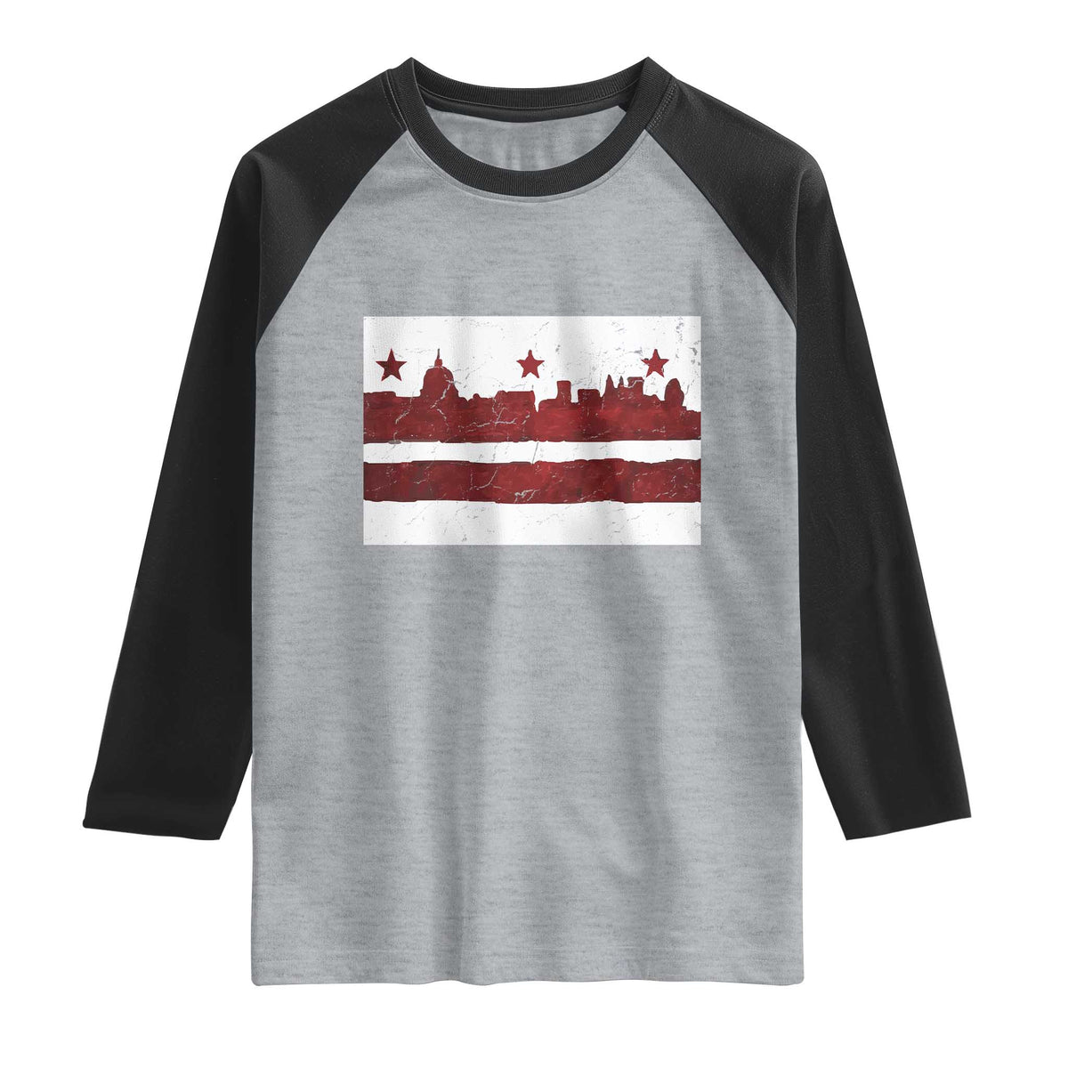 Washington DC Flag Raglan Shirt