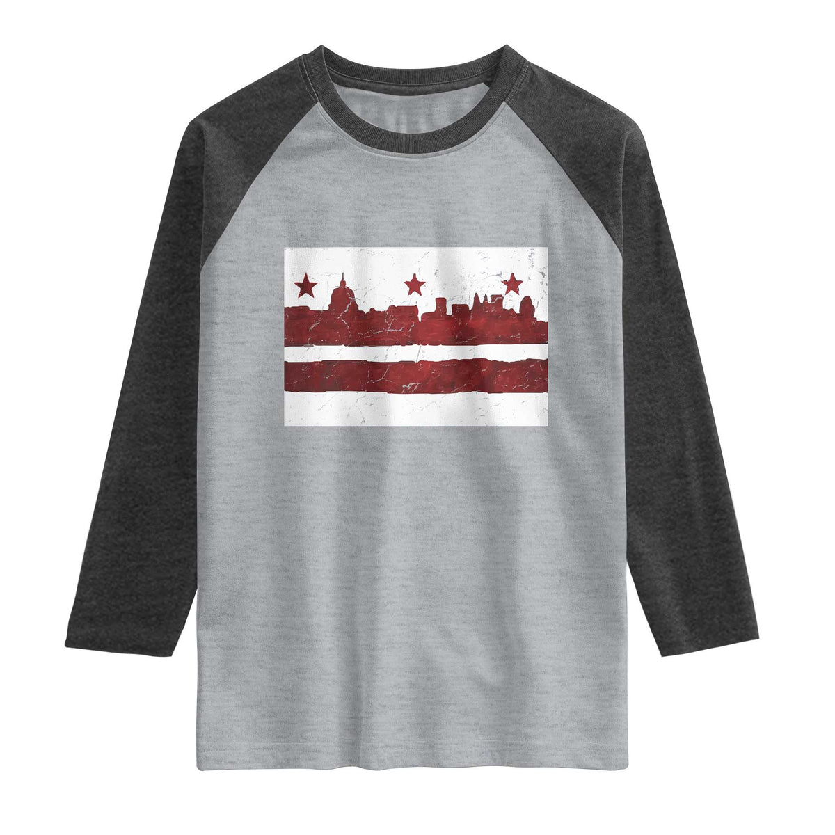Washington DC Flag Raglan Shirt