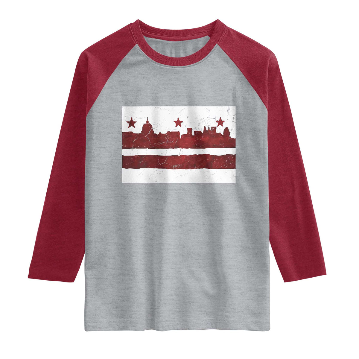 Washington DC Flag Raglan Shirt
