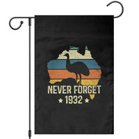 Never Forget 1932 Emu War Garden Flag Funny Emu Lover Zookeeper