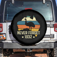 Never Forget 1932 Emu War Spare Tire Cover Funny Emu Lover Zookeeper