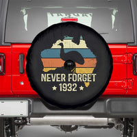 Never Forget 1932 Emu War Spare Tire Cover Funny Emu Lover Zookeeper