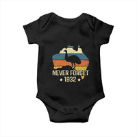 Never Forget 1932 Emu War Baby Onesie Funny Emu Lover Zookeeper