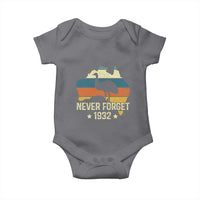 Never Forget 1932 Emu War Baby Onesie Funny Emu Lover Zookeeper