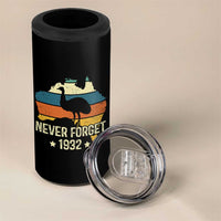 Never Forget 1932 Emu War 4 in 1 Can Cooler Tumbler Funny Emu Lover Zookeeper