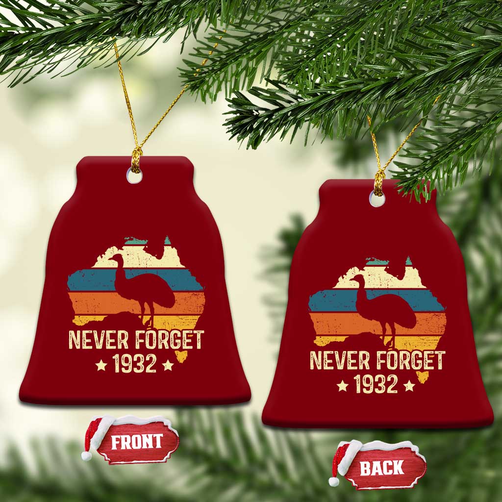 Never Forget 1932 Emu War Ceramic Ornament Funny Emu Lover Zookeeper