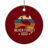Never Forget 1932 Emu War Ceramic Ornament Funny Emu Lover Zookeeper