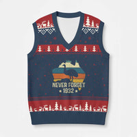 Never Forget 1932 Emu War V-Neck Knit Sweater Vest Funny Emu Lover Zookeeper