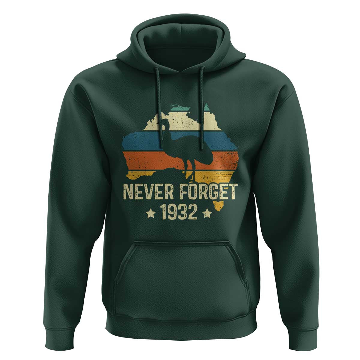Never Forget 1932 Emu War Hoodie Funny Emu Lover Zookeeper