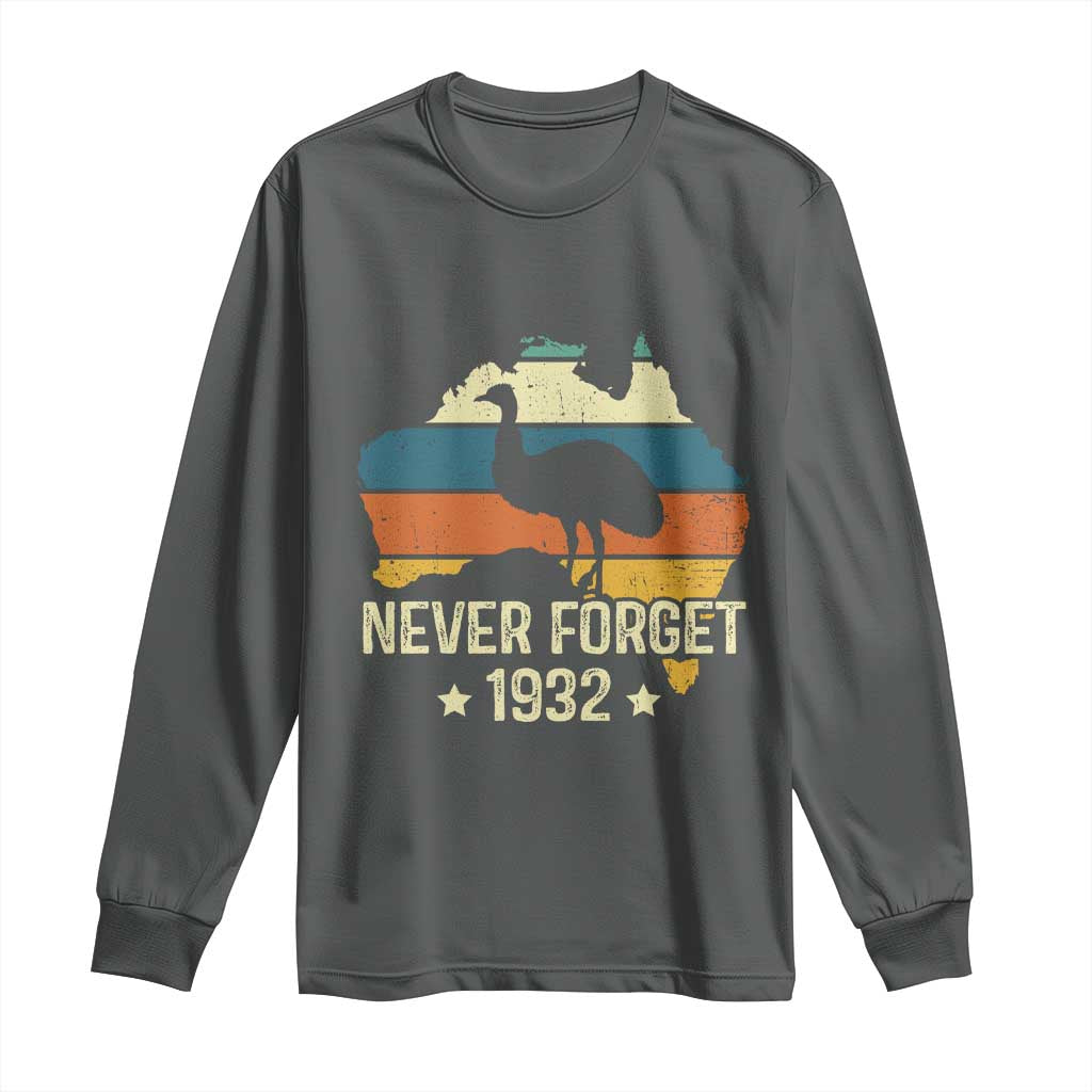 Never Forget 1932 Emu War Long Sleeve Shirt Funny Emu Lover Zookeeper