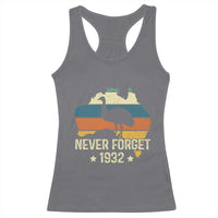 Never Forget 1932 Emu War Racerback Tank Top Funny Emu Lover Zookeeper