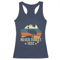 Never Forget 1932 Emu War Racerback Tank Top Funny Emu Lover Zookeeper