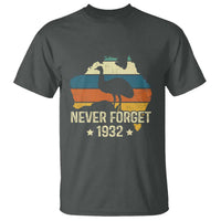 Never Forget 1932 Emu War T Shirt Funny Emu Lover Zookeeper