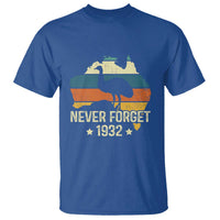 Never Forget 1932 Emu War T Shirt Funny Emu Lover Zookeeper