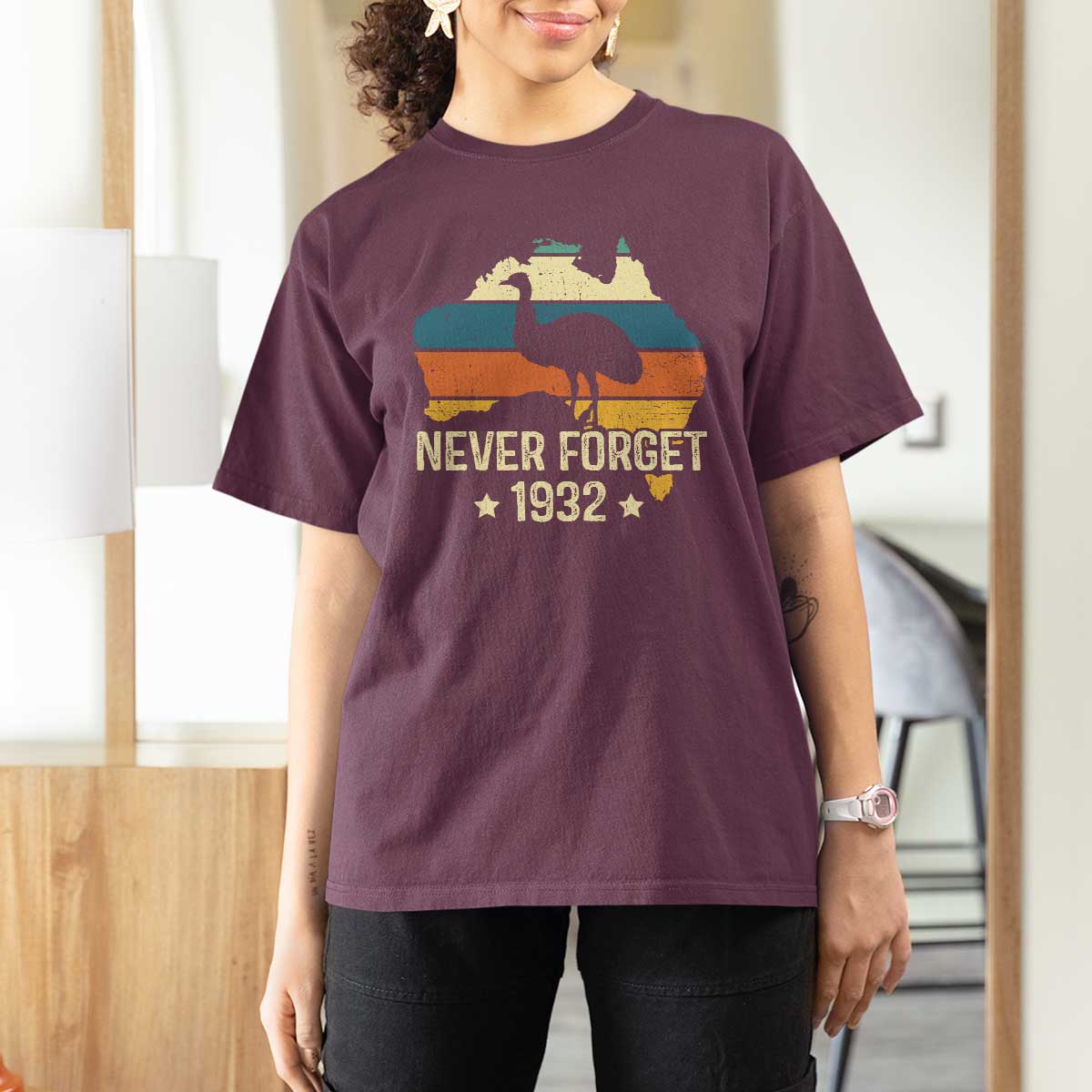 Never Forget 1932 Emu War T Shirt For Women Funny Emu Lover Zookeeper