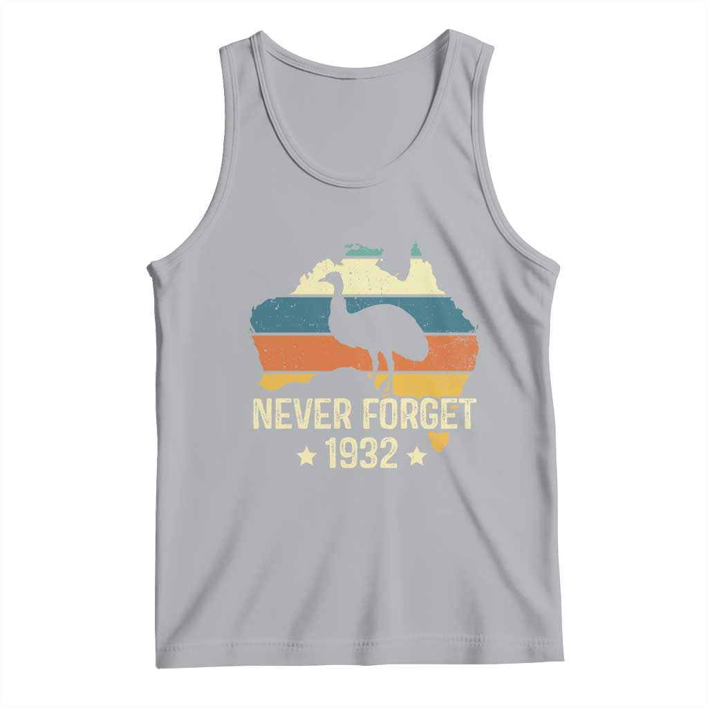 Never Forget 1932 Emu War Tank Top Funny Emu Lover Zookeeper
