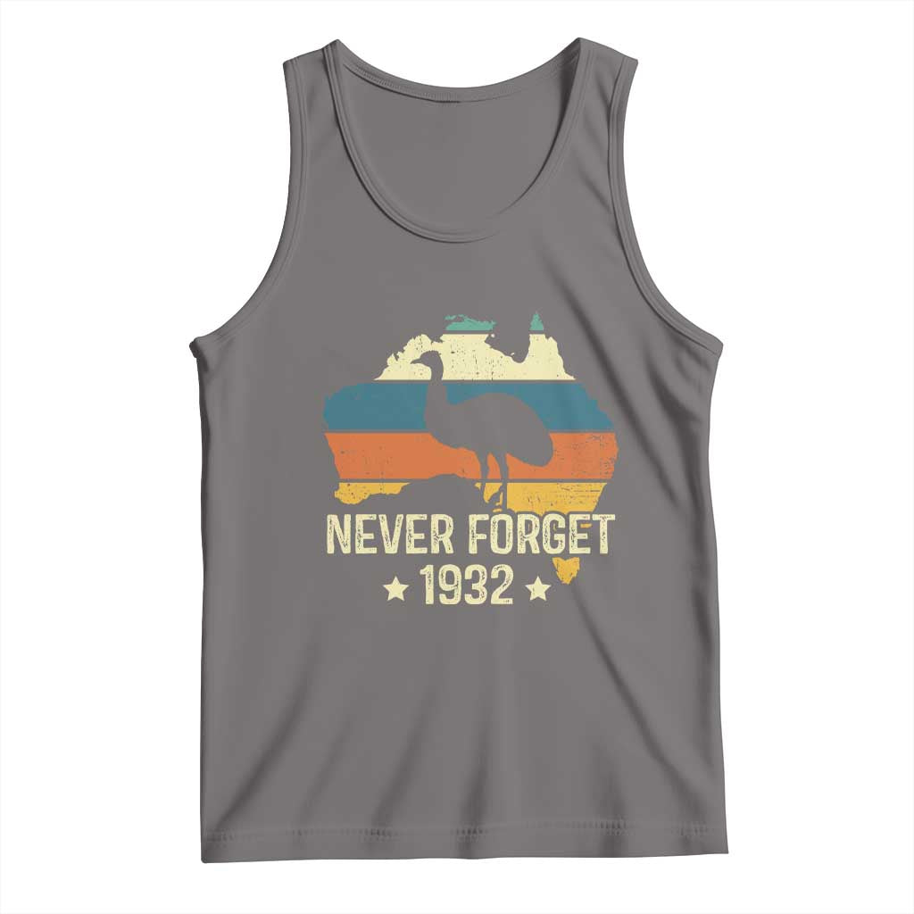 Never Forget 1932 Emu War Tank Top Funny Emu Lover Zookeeper
