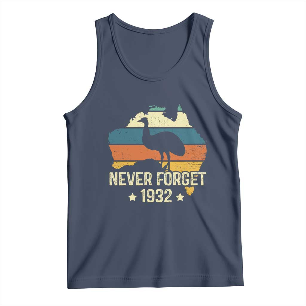 Never Forget 1932 Emu War Tank Top Funny Emu Lover Zookeeper