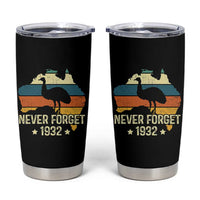 Never Forget 1932 Emu War Tumbler Cup Funny Emu Lover Zookeeper