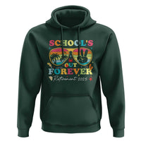 School's Out Forever Retired Teacher 2025 Hoodie Groovy Retirement