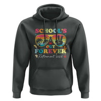 School's Out Forever Retired Teacher 2025 Hoodie Groovy Retirement