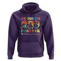 School's Out Forever Retired Teacher 2025 Hoodie Groovy Retirement