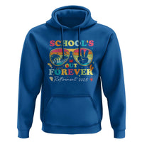 School's Out Forever Retired Teacher 2025 Hoodie Groovy Retirement