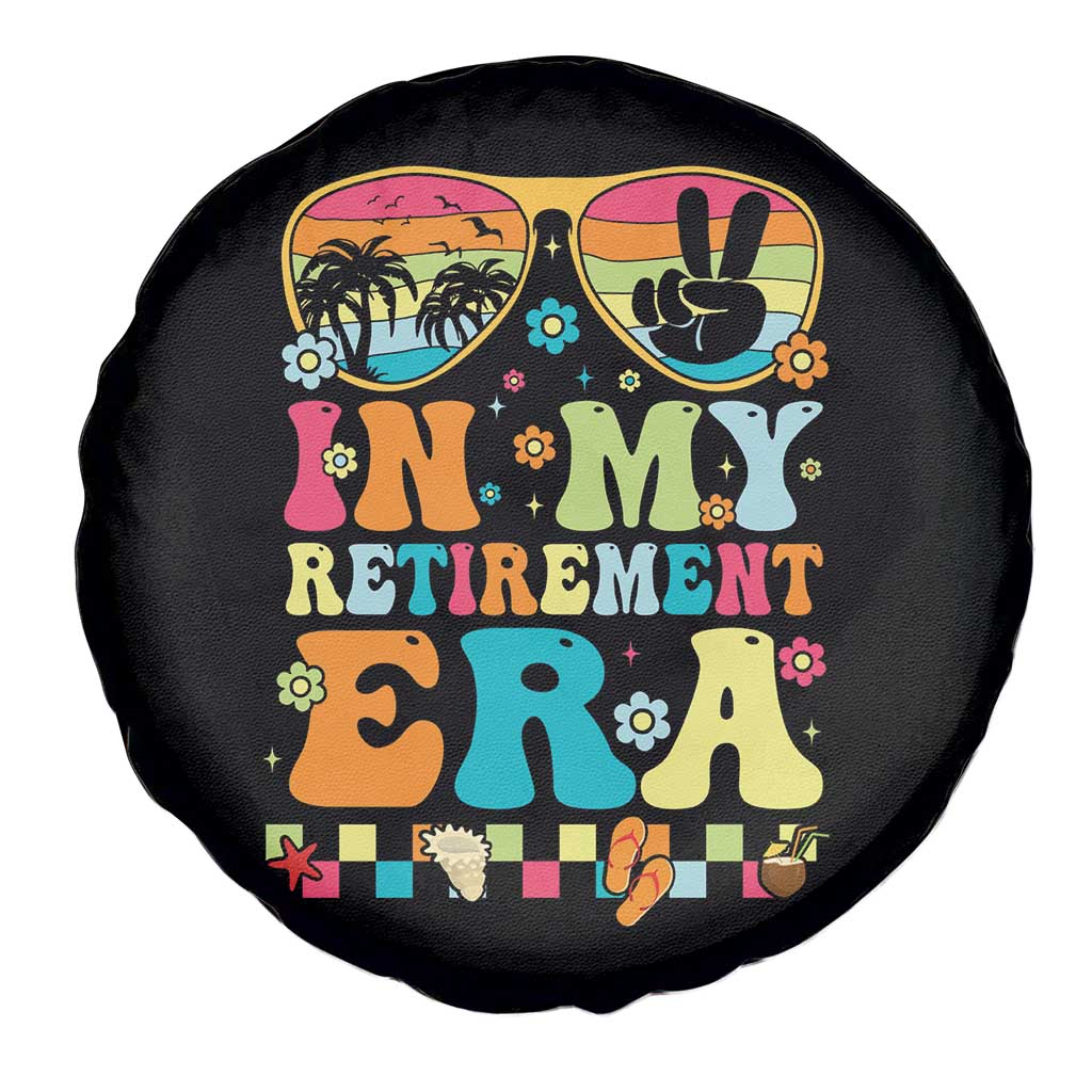 Retired Est 2025 Spare Tire Cover In My Retirement Era Groovy Summer Vibes